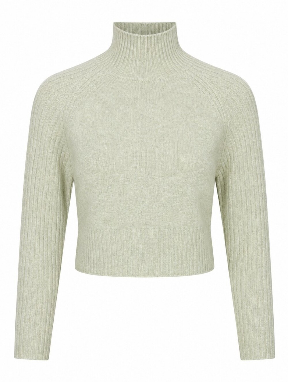 Zara Light Sage Green Turtleneck Sweater